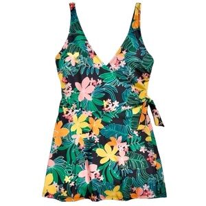 Old Navy Swim Dress Tropical Print Swimsuit